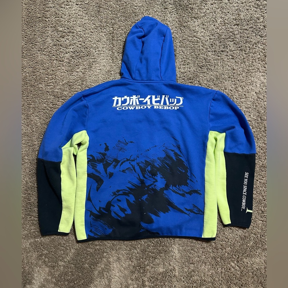 Vintage Atsuko Spike Spiegel contrast triple blue” hoodie 00s size medium